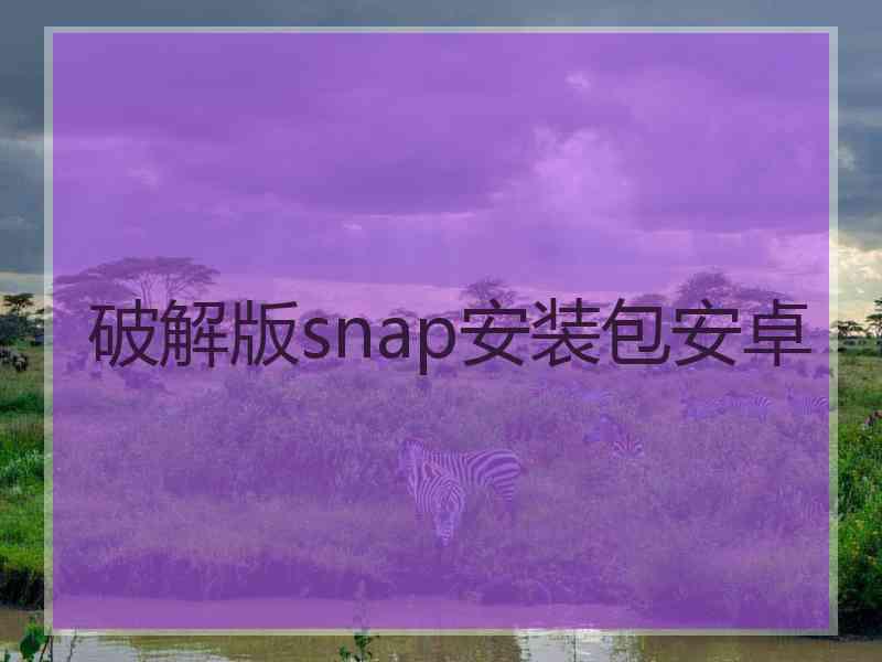 破解版snap安装包安卓