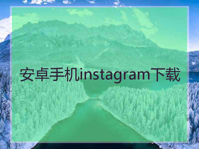 安卓手机instagram下载