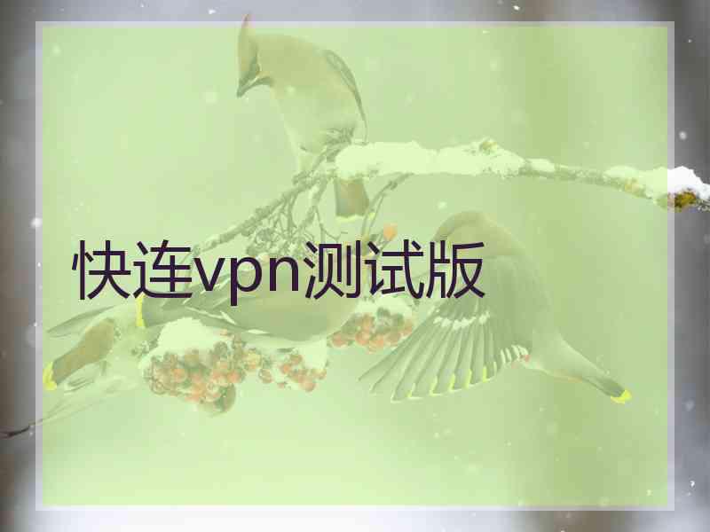 快连vpn测试版