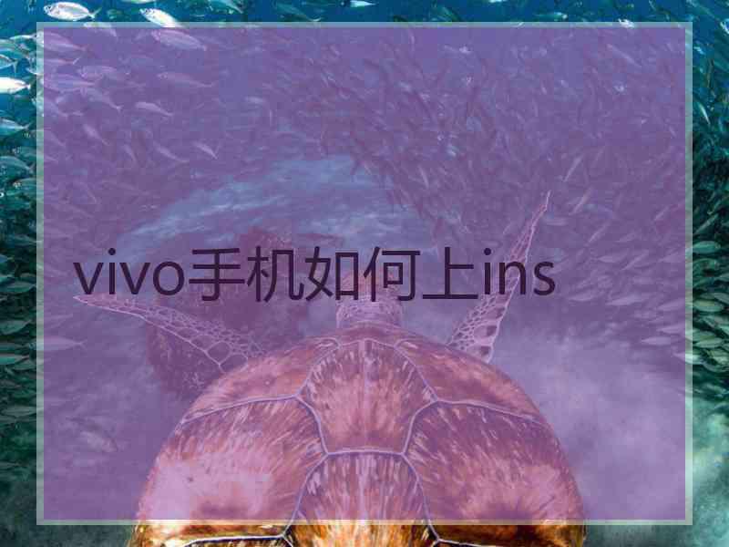 vivo手机如何上ins