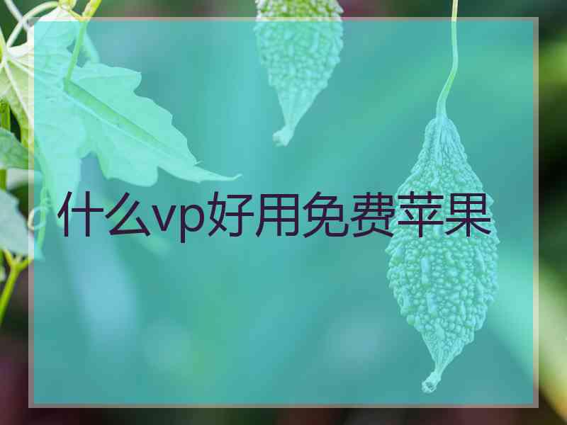 什么vp好用免费苹果