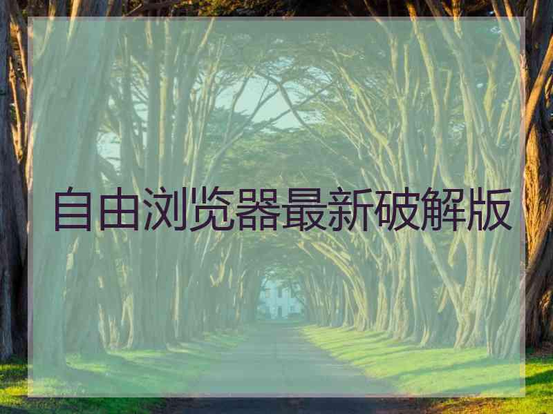 自由浏览器最新破解版