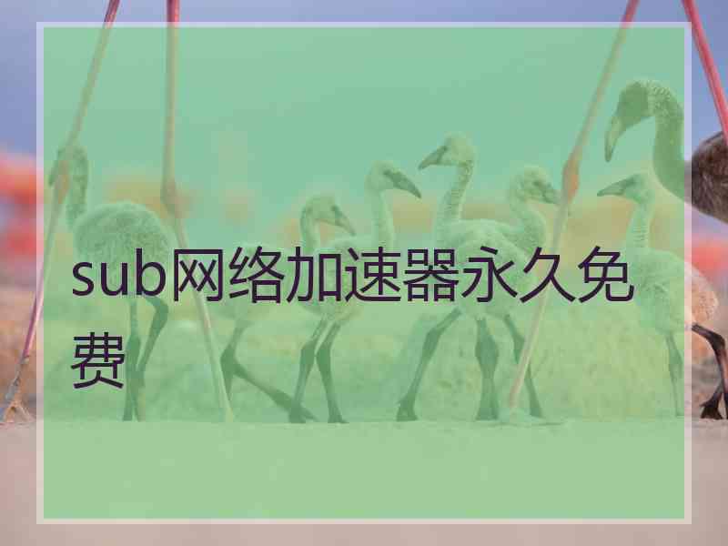 sub网络加速器永久免费