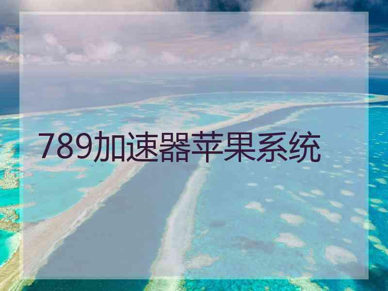 789加速器苹果系统