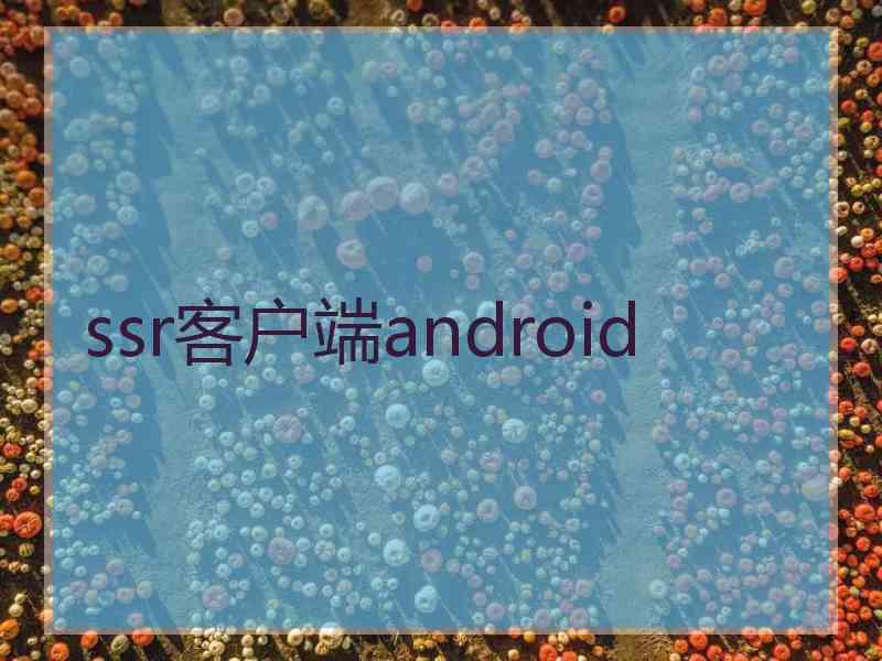 ssr客户端android