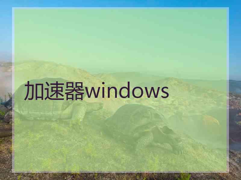 加速器windows