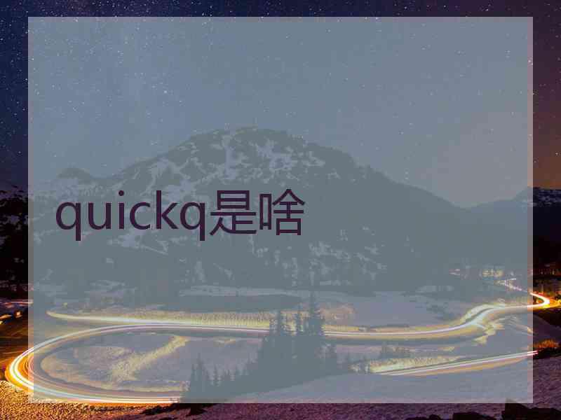 quickq是啥