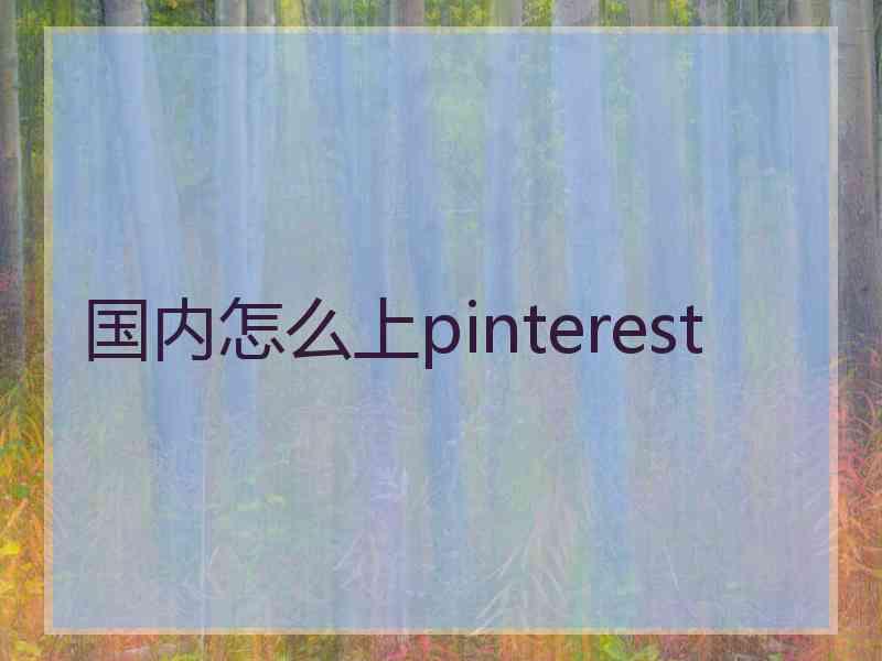 国内怎么上pinterest