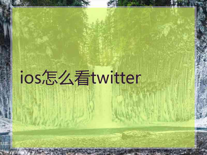 ios怎么看twitter