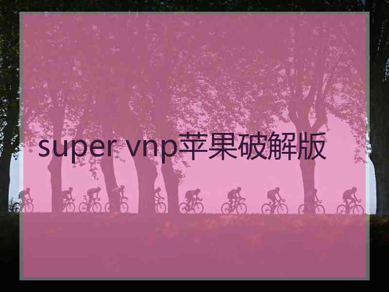 super vnp苹果破解版