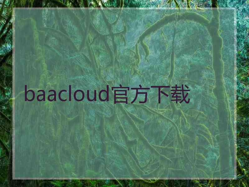 baacloud官方下载