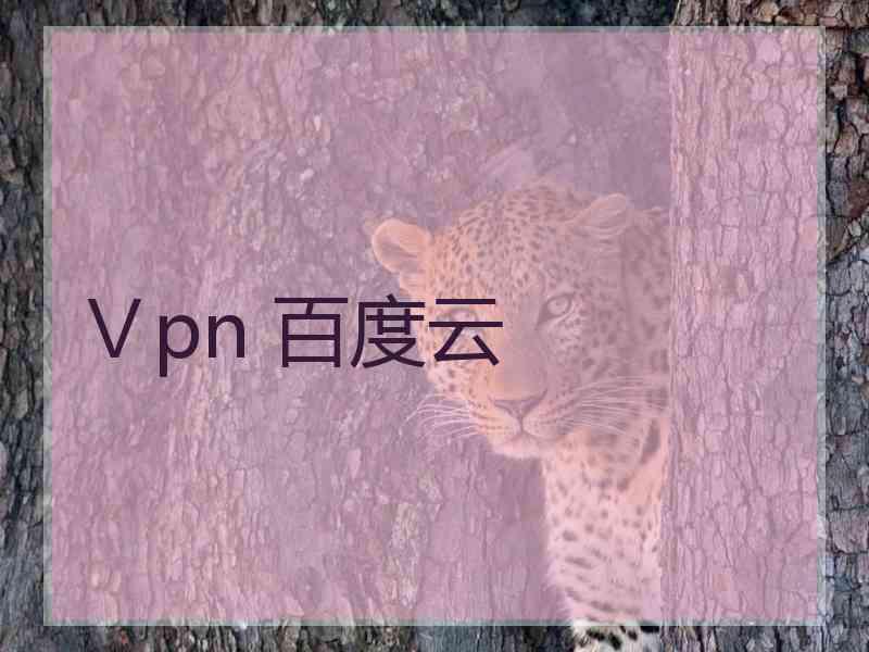 Ⅴpn 百度云