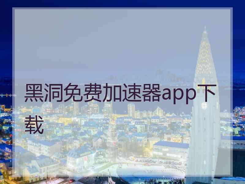 黑洞免费加速器app下载