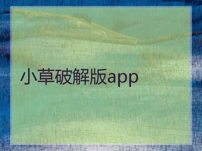 小草破解版app