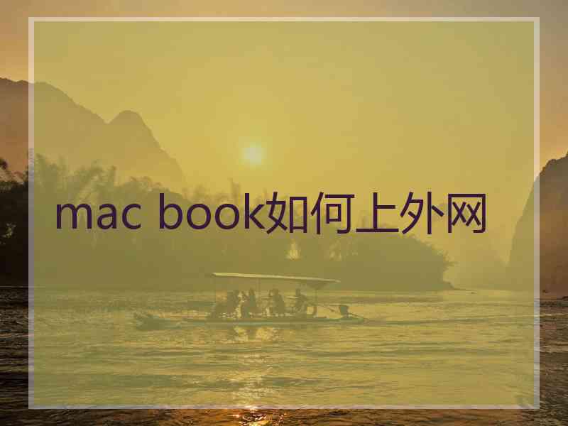 mac book如何上外网