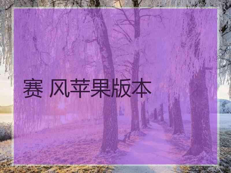 赛 风苹果版本