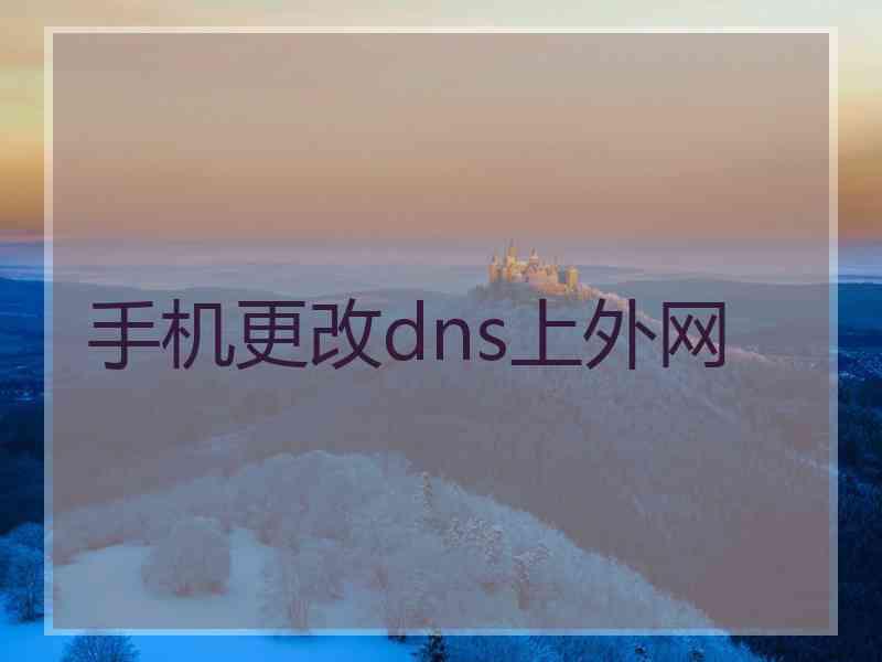 手机更改dns上外网