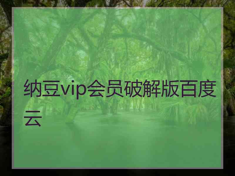 纳豆vip会员破解版百度云