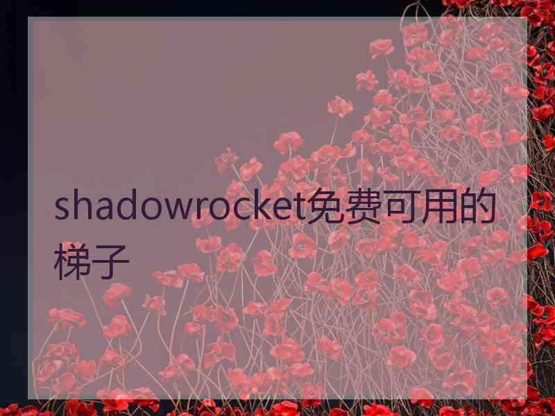 shadowrocket免费可用的梯子