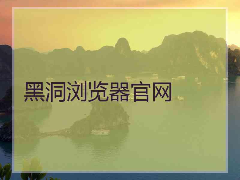 黑洞浏览器官网