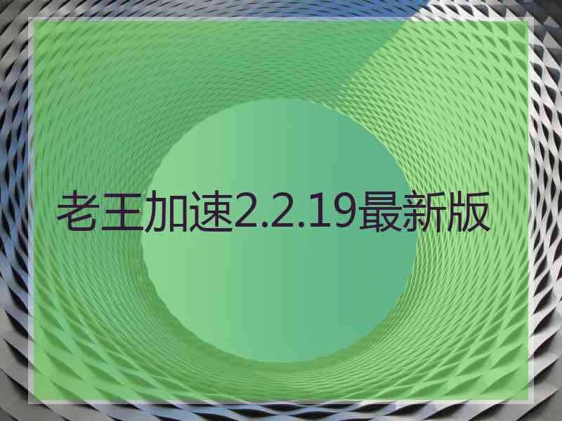 老王加速2.2.19最新版