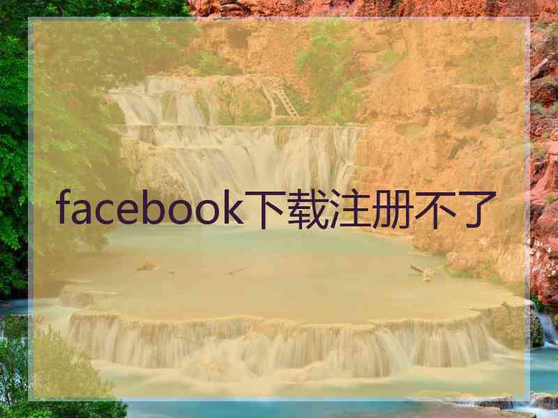 facebook下载注册不了