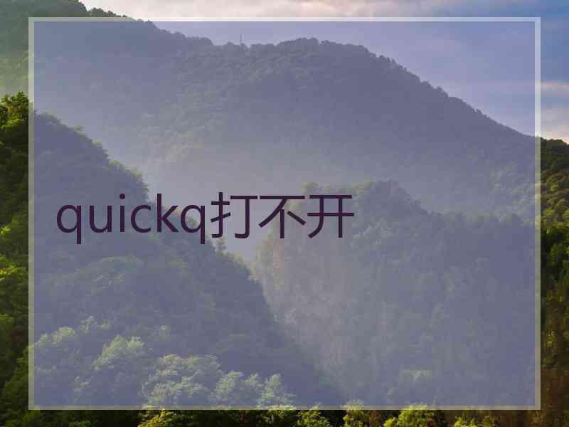 quickq打不开