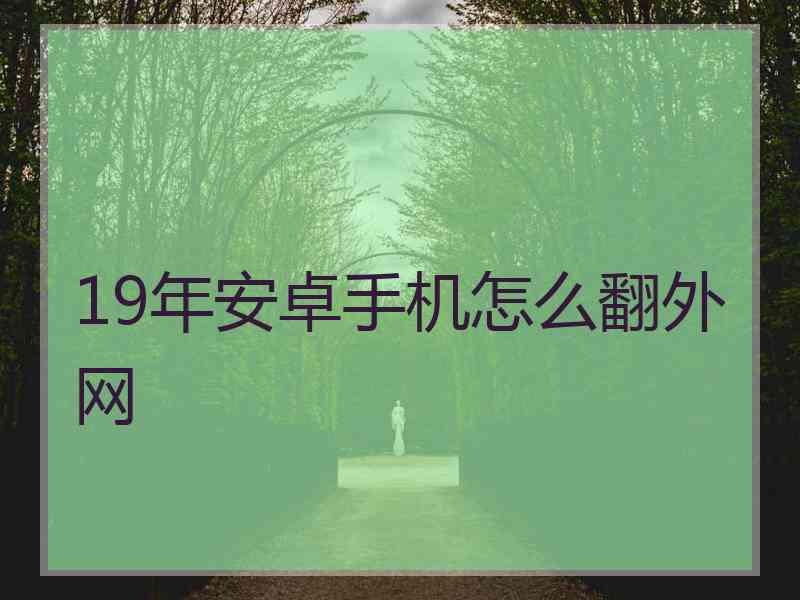 19年安卓手机怎么翻外网