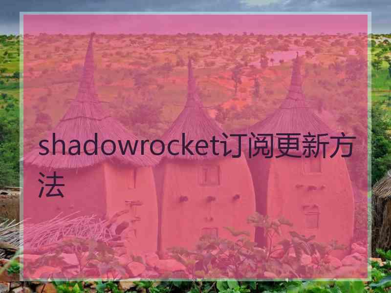 shadowrocket订阅更新方法