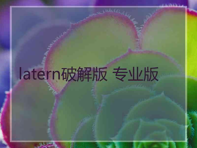 latern破解版 专业版