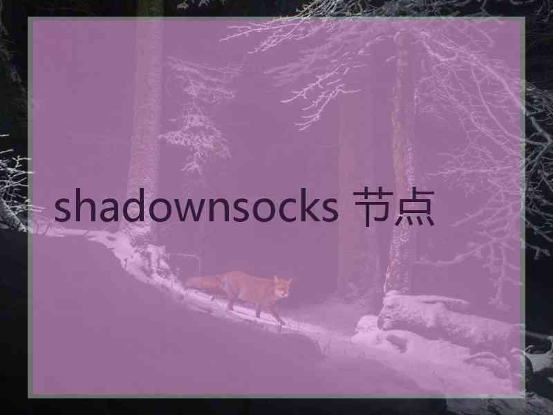 shadownsocks 节点