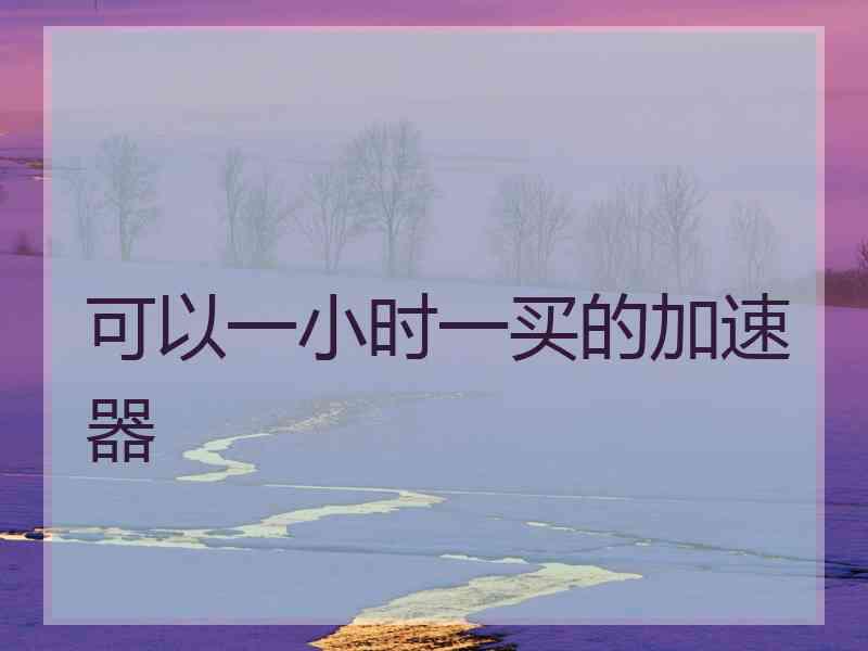 可以一小时一买的加速器