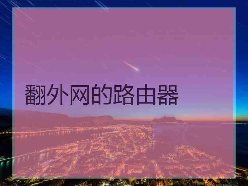 翻外网的路由器