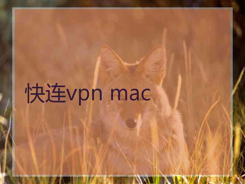 快连vpn mac