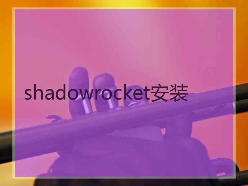 shadowrocket安装