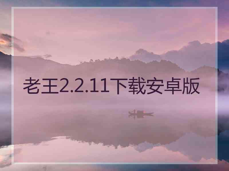 老王2.2.11下载安卓版