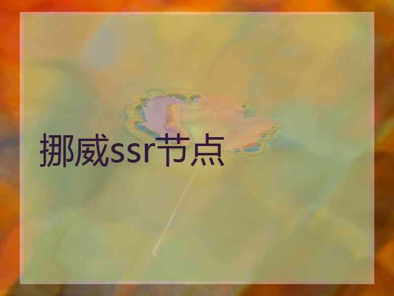 挪威ssr节点