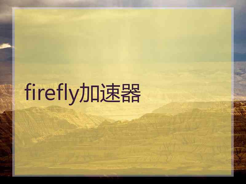 firefly加速器