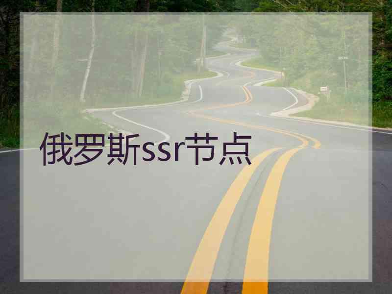 俄罗斯ssr节点