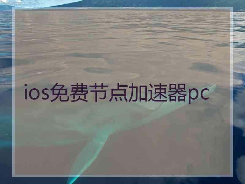 ios免费节点加速器pc