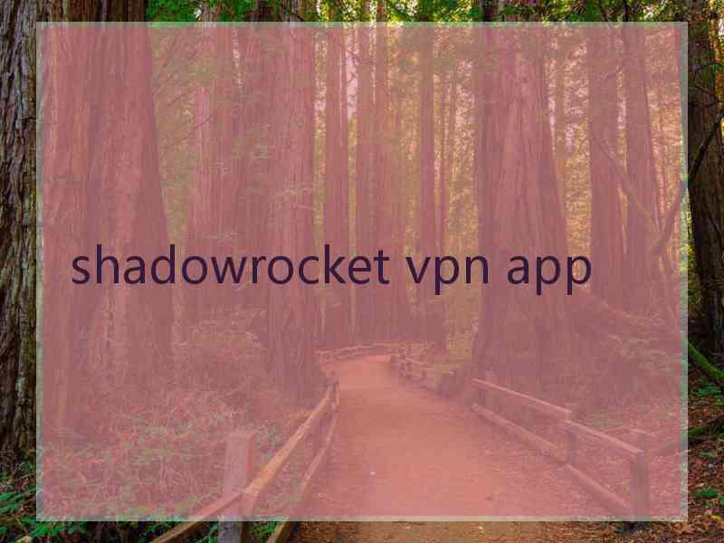 shadowrocket vpn app