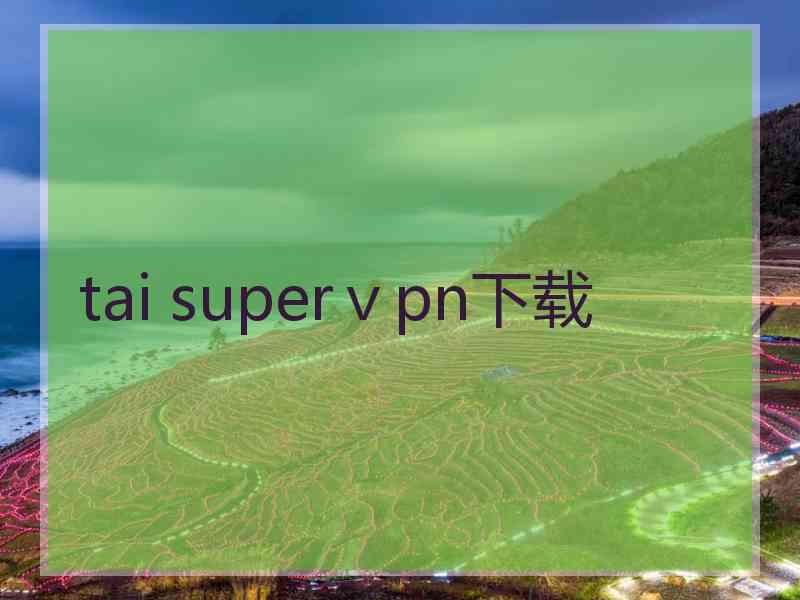 tai superⅴpn下载