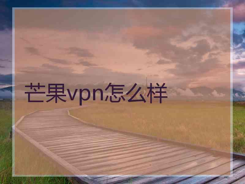 芒果vpn怎么样