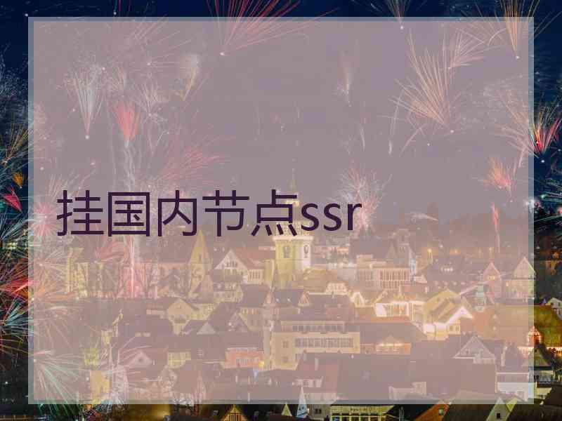 挂国内节点ssr