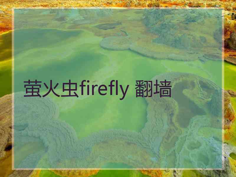 萤火虫firefly 翻墙