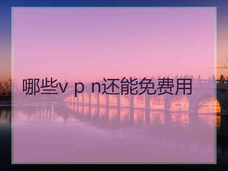 哪些v p n还能免费用