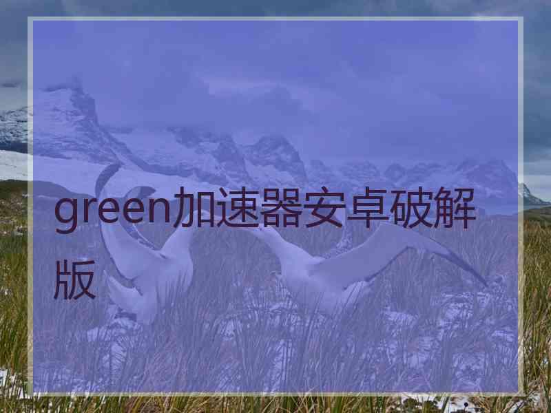 green加速器安卓破解版