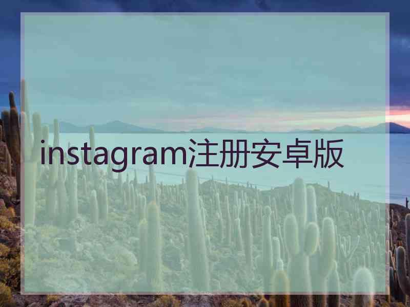 instagram注册安卓版