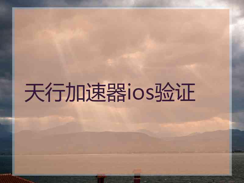 天行加速器ios验证