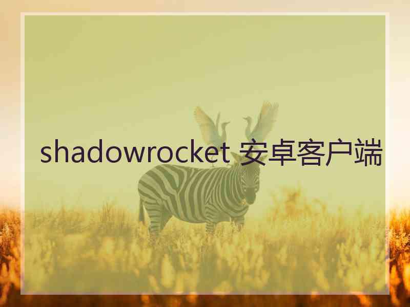 shadowrocket 安卓客户端